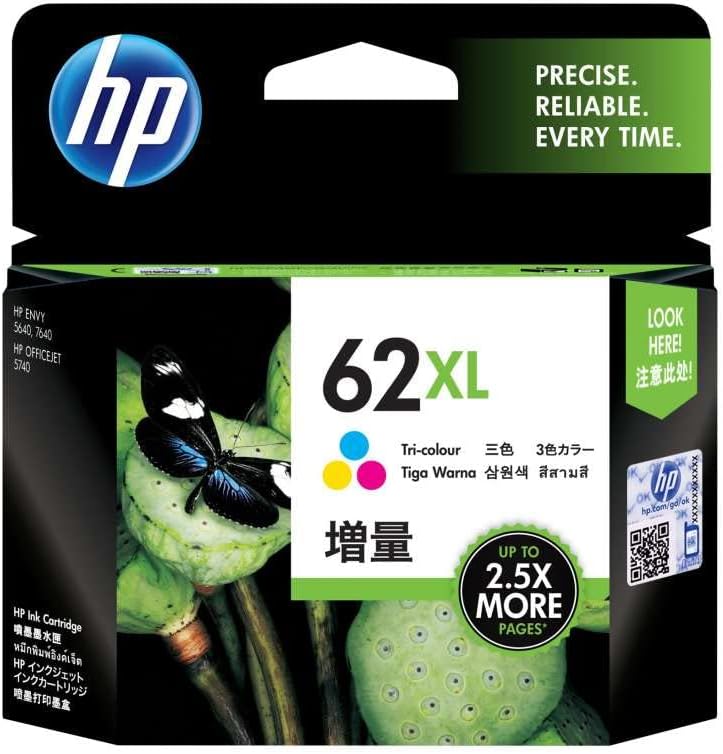 HP C2P07AE ink cartridge 3farbig No. 62 XL