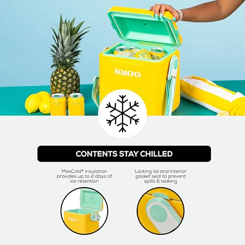 Image of Igloo Tag Along Too Coolers | Insulated Hard Shell Picnic Style Cooler | Rolling Ice Chest