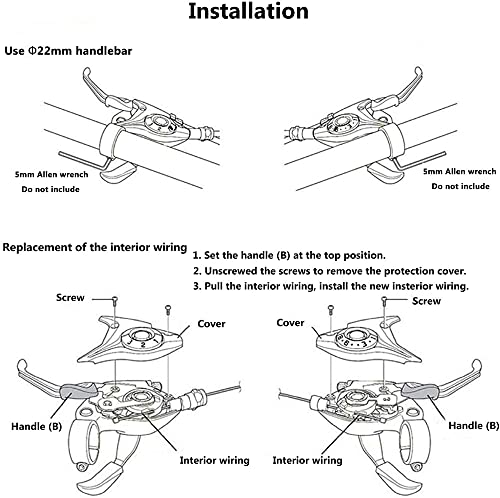 FAIREDEAR Leva del cambio Brems 2 in 1 coppia 7
