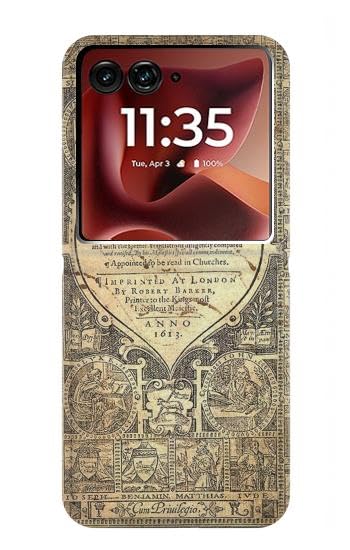 Housse cuir Motorola Razr 70 Ultra et 50 Ultra style Bible