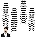 48PCS Self-Adhesive Fake Mustaches - Novelty Fake Mustaches for Masquerade Party Performance