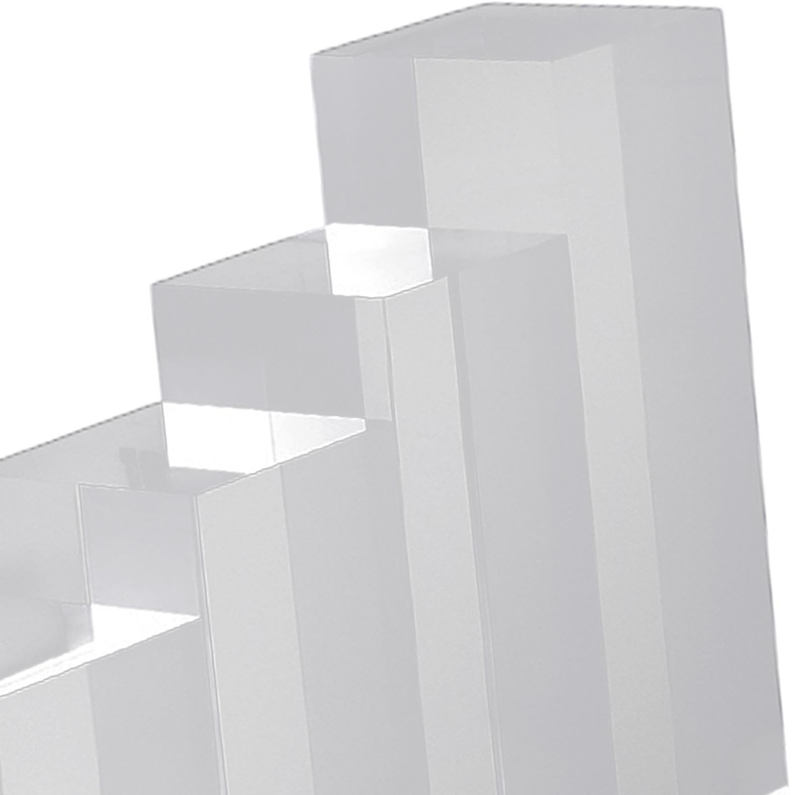 6 x Acryl Quadrat Präsentationsblock, Sockelständer für Schmuck und Figuren, 5cm bis 20cm