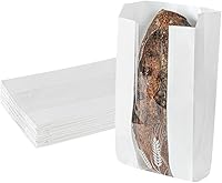 Vista 10 de Restaurantware Bag Tek - Bolsas de papel de pan de 6 x 2.8 x 10 pulgadas, 100 bolsas de papel de baguette a prueba de grasa, microperforadas