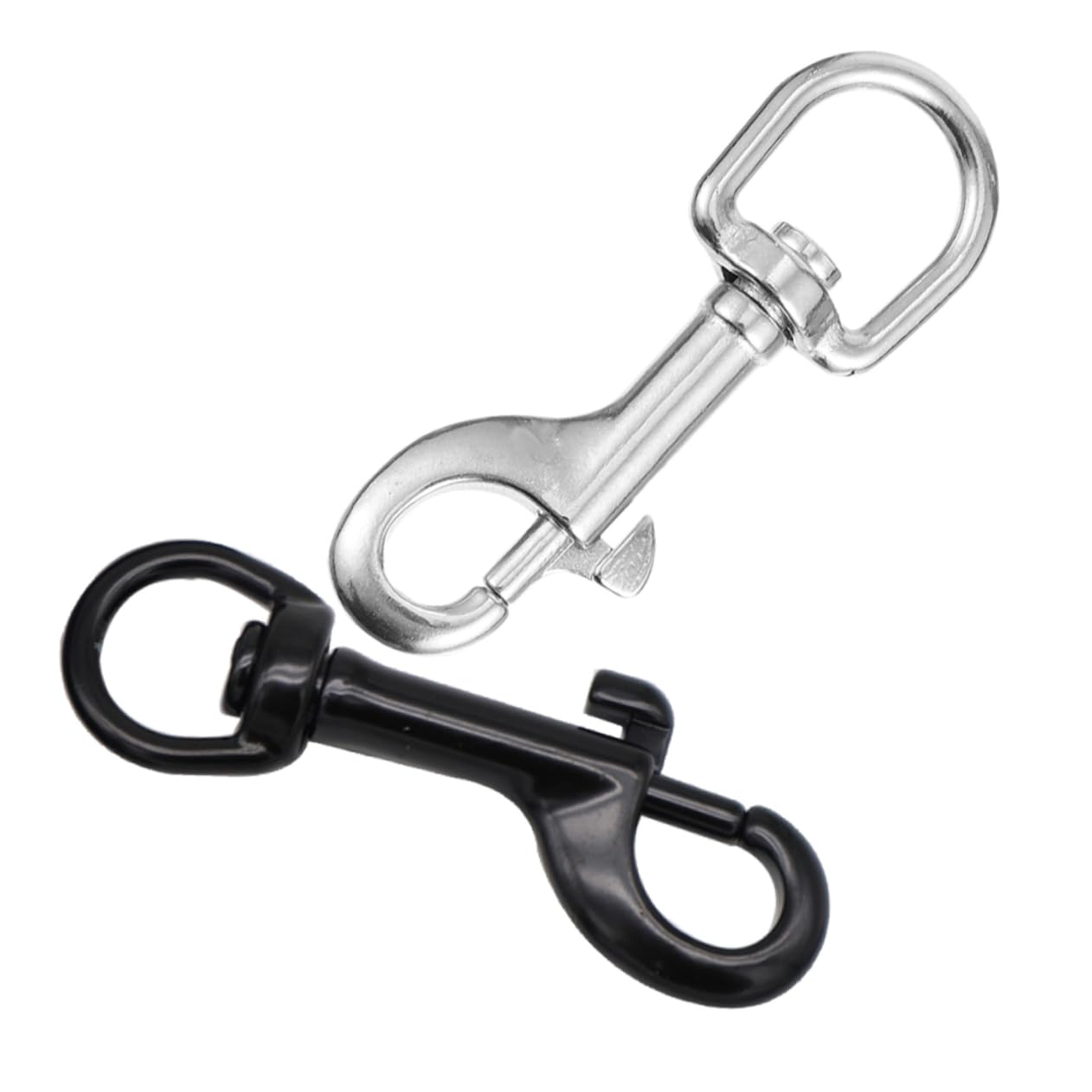 MUCKLILY 2pcs Heavy Duty Stainless Steel Swivel Snap Hooks for Dog Leash Pet Collar Ropes