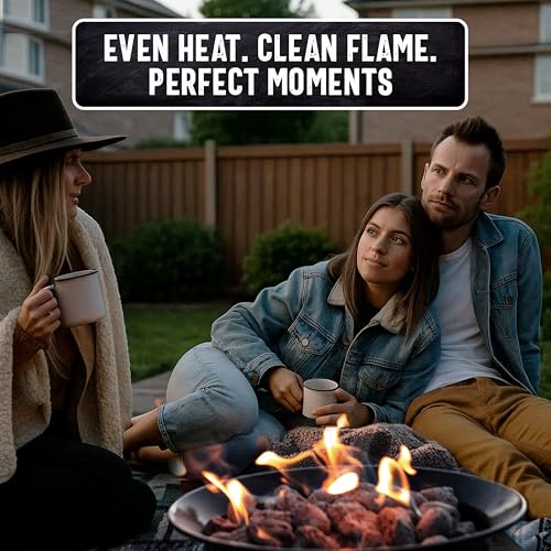 7lb Natural Volcanic Lava Rocks for Gas Fire Pit & Grill – Stones for Indoor/Outdoor Propane Fireplaces – Even Heat Distribution, Reduces Flare Ups Lava Rock by FryOilSaver Co. (Pack of 2) by THE FRYOILSAVER COMPANY - Image 8