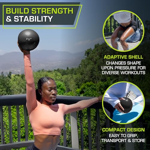 Image of ProsourceFit Weighted Toning Exercise Balls for Pilates, Yoga, Strength Training and Physical Therapy, 2 lb to 8 lb, Color Coded