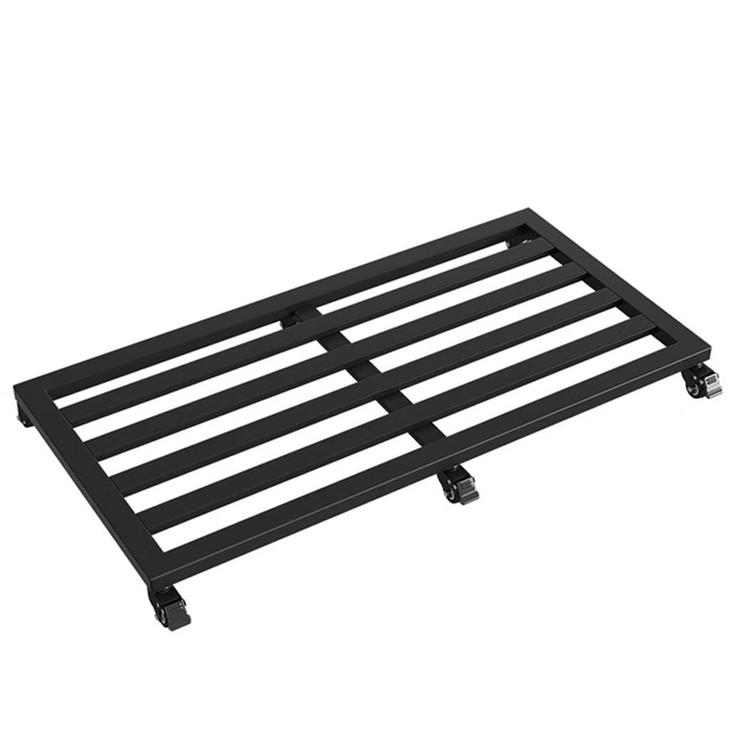 Chariot en fer noir pour plantes et aquariums de 50 x 100 cm