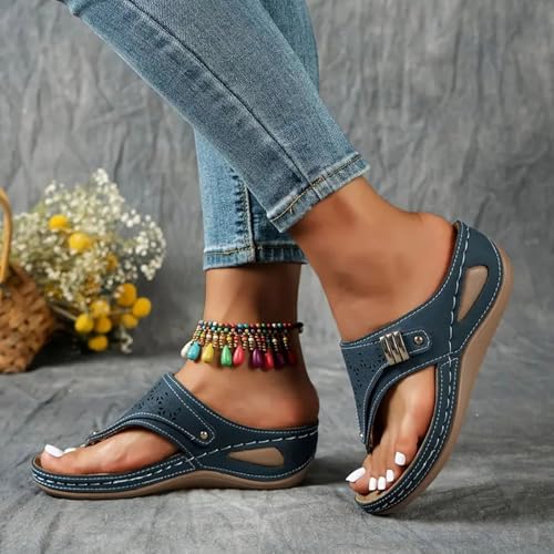 Orthopedic Sandals for Women 2025 Womens Sandals Comfortable Dressy Arch Support Wedge Slippers Casual Flip Flops4
