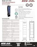 NEW AIR Commercial Glass Door Refrigerator 17" All Black - Ideal for Convenience Stores, Restaurants & Cafés, with LED Lights & Adjustable Shelves