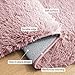 Amazon Basics Fluffy Washable Area Rug, Shaggy Carpet for Living Room, Bedroom, 4' W × 6' L, Pink