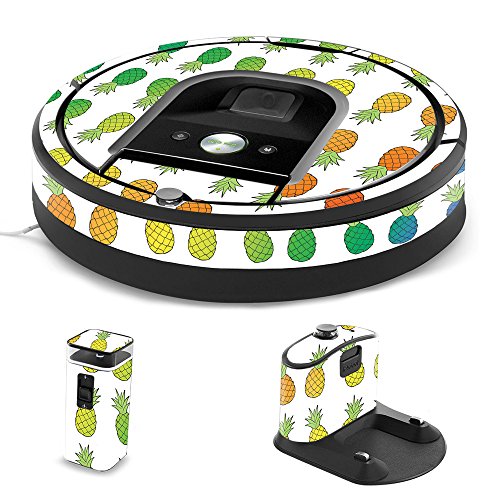Image of MightySkins Skin Compatible with iRobot Roomba 960 Robot Vacuum - Rainbow Pineapples | Protective, Durable, and Unique Vinyl Decal wrap Cover | Easy to Apply, Remove | Made in The USA