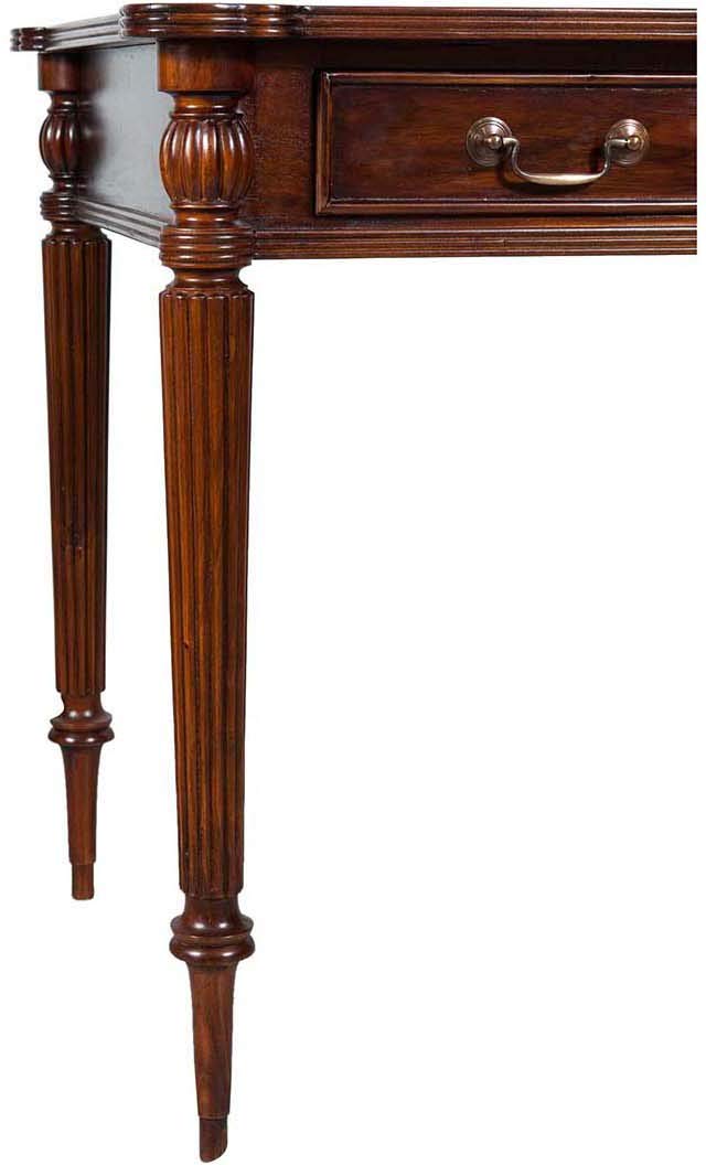 Biscottini Scrittoio vintage in pelle L126,5xPR65,5xH75,5 - Scrittoio antico in legno - Scrivanie classiche - Scrivania - Tavolino salotto - Scrivania salvaspazio