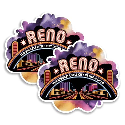 Reno Nevada Fridge Magnet 4 Inch 2-Pack Vinyl