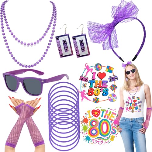 DONGZQAN Juego de accesorios de disfraz (morado)