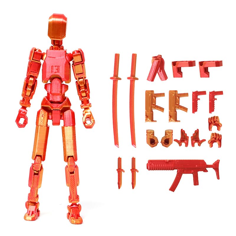 BYUWFGF Titan13 Action Figure Set, Lucky Robot 13 Action Figure, 3D Printed Multi-Jointed Movable Action Figures, Dummy Robot 13 Figures Creative Gifts for Kids Adults（Unassembled）