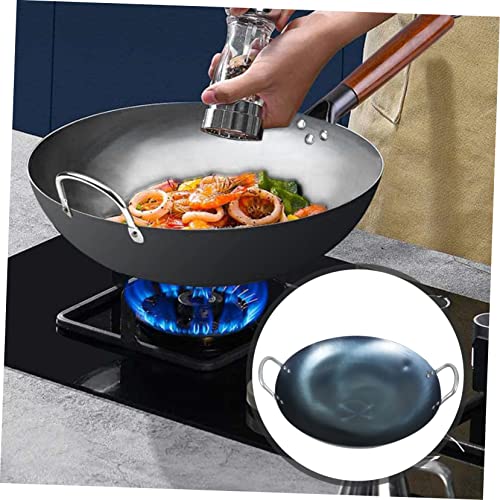 Wok de hierro OUNONA de 12 pulgadas con doble mango miniatura 5