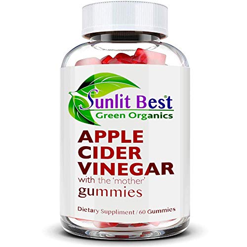 Apple Cider Vinegar Gummies Vitamins with The Mother, Delicious Immunity, Gluten Free Detox, Vegan, 100% Natural, Non-GMO, No Soy, No Gelatin, B12, B6, Beet, Carrot & Pomegranate - 1 Month Supply