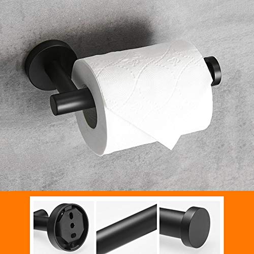Uchwyt na papier toaletowy Uchwyt na papier toaletowy do łazienki Czarny ścienny stojak na chusteczki higieniczne Stal nierdzewna Półka do przechowywania ręczników kuchennych (