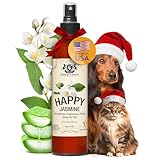 Dog Perfume Spray Long Lasting Happy Jasmine 8 Fl Oz - Dog Calming Spray Scent Mist for Shining Fur, Puppy Cologne, Doggie Deodorant Fragrance Mist Pet Perfume for All Breeds by Gerrard Larriett