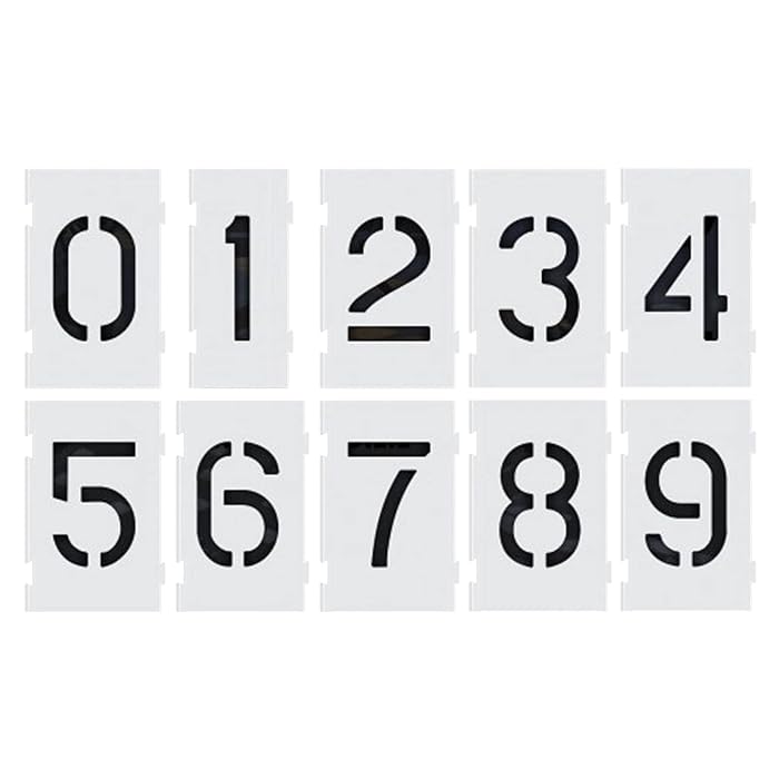Buy Deezio Curb Stencil Kit 09 Address Number Stencil Reusable Low
