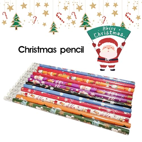 72 lápices navideños con borrador variados miniatura 2