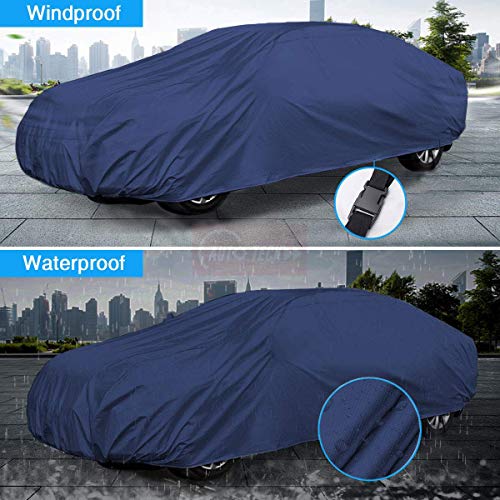Image of CARMATE Parachute Custom Fitting Car Body Cover for Maruti Old DZIRE - Blue (Without Side Mirror & Antenna Pockets)