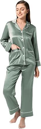 Pijamas Mujer Conjunto De Pijamas Para Mujer Manga Larga Cuello