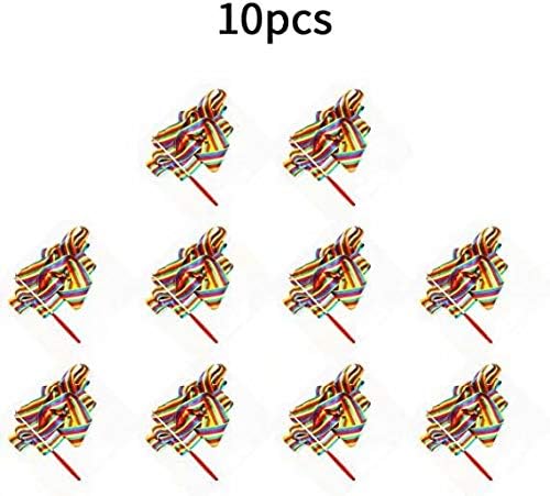 HOMEBT 2M Pieces Dance Ribbons Streamers Rhythmic Gymnastics Ribbon Wands for Kids Artistic Dancing Baton Twirling Colorful 10PCS - Image 3