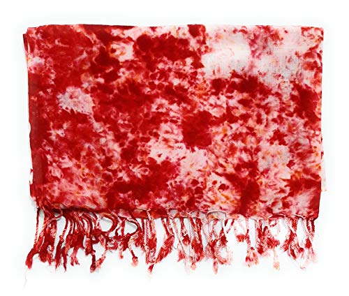 Image of Rayon Scarf for Men & Women | Lightweight Stole, Shawl & Wrap with Batik Design | All-Season Summer & Winter Wear | Soft & Breathable Fabric (28 x 72 inches)