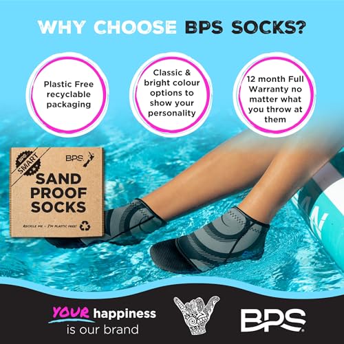 Image of BPS 'Aqua Series' 3mm Neoprene Water Socks for Sand, Beach, Soccer, Volleyball, Wetsuit Booties