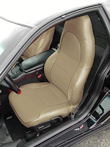 Housses de siège pour Corvette C5 protégeant le cuir d'origine beige Iggee