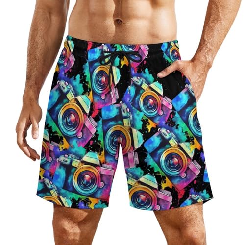 Pantalones cortos de playa para hombre estilo tabla con bolsillos laterales cómodos