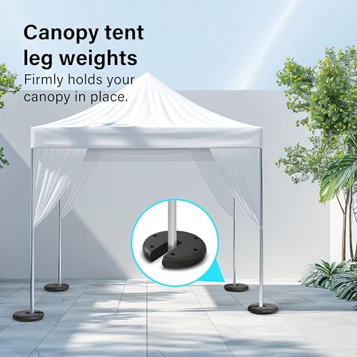 Vivo Technologies Set of 4 Round Canopy Tent Leg Gazebos Weights Secure Anchor Gazebo Camping Outdoor Events Market Stall- 9.4kg Total Weight 2 Vivo Technologies Set of 4 Round Canopy Tent Leg Gazebos Weights Secure Anchor Gazebo Camping Outdoor Events Market Stall- 9.4kg Total Weight - Image 2