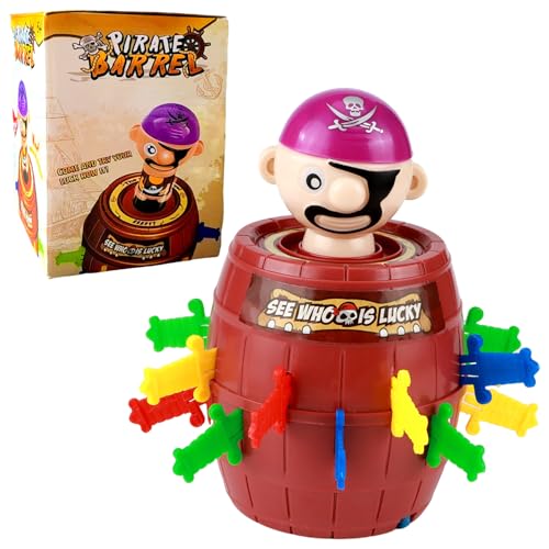 HO-SFSM Pirate Jeu Enfant, pour Enfants Pirate avec Tonneau et épées idéal pour Les Fêtes Anniversaires et Les Moments en Famille