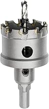 Meccion Carbide Hole Saws, TCT Carbide Hole Cutter Heavy Duty for Stainless Steel Sheet Metal, Alloy, Iron, Wood (44mm)