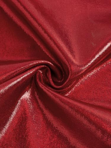 Image of Verdusa Girl's Metallic Crop Tee Top Sparkle Neon Shirts Concert Outfits