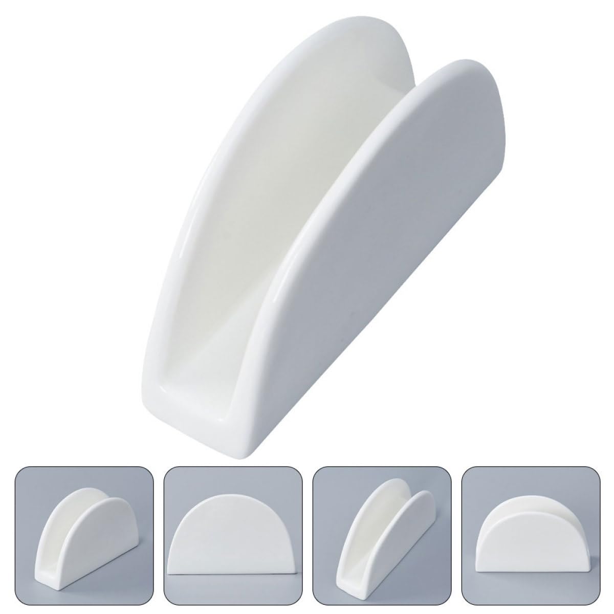Servilleteros de Cerámica para Mesa 2 Piezas Soporte para Papel Estándar Decoración de Cocina Dispensador Reutilizable Adecuado para Restaurante Cafetería Hogar Fiesta