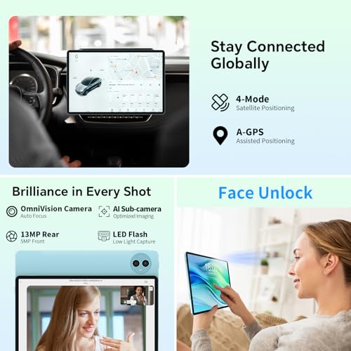 TECLAST Tablet 11 inch Android 14 Tablets, P50 14GB+128GB,1TB Expand, Widevine L1 Compatible 8-Core Tablet with 5G WiFi, 8000mAh Battery, 13MP Camera, 11" IPS Big Screen, GPS - Image 7