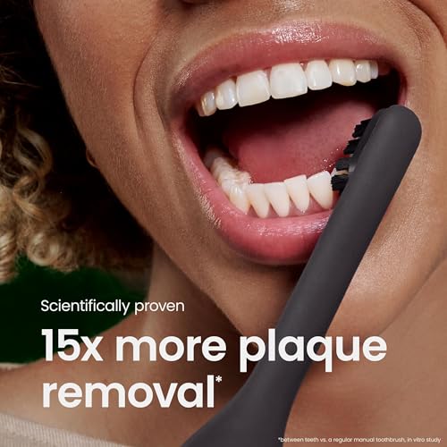 Image of Quip Ultra Next Generation Smart Toothbrush - Timed Electric Toothbrush with Case - Replaceable Brush Head, Soft Bristles, Silicone Handle, 30-Day Battery Life - Travel Toothbrush - Eclipse