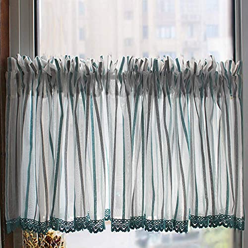 Cortinas de cocina blancas semitransparentes de 24 pulgadas para ganar luz y privacidad 2