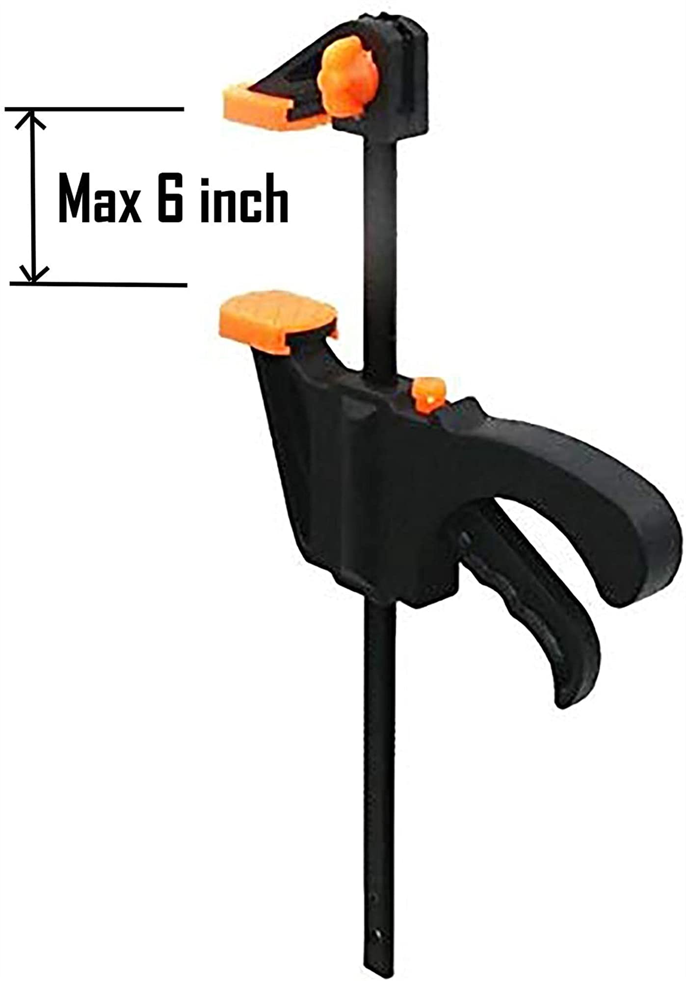 RJJ Szybki zacisk do drewna, czarny, drewniany zacisk barowy Szybkie zaciski uchwytu do obróbki drewna F-Style 6 cal (zacisk paska drewna 4pk) (Color : Wood Bar Clamp 4PK)