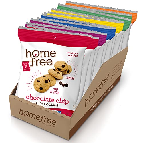 Homefree Mini Cookies Variety Pack, Gluten Free, Nut Free, Vegan, Cookie Snack Packs, School Safe and Allergy Friendly Snack (Pack of 10)
