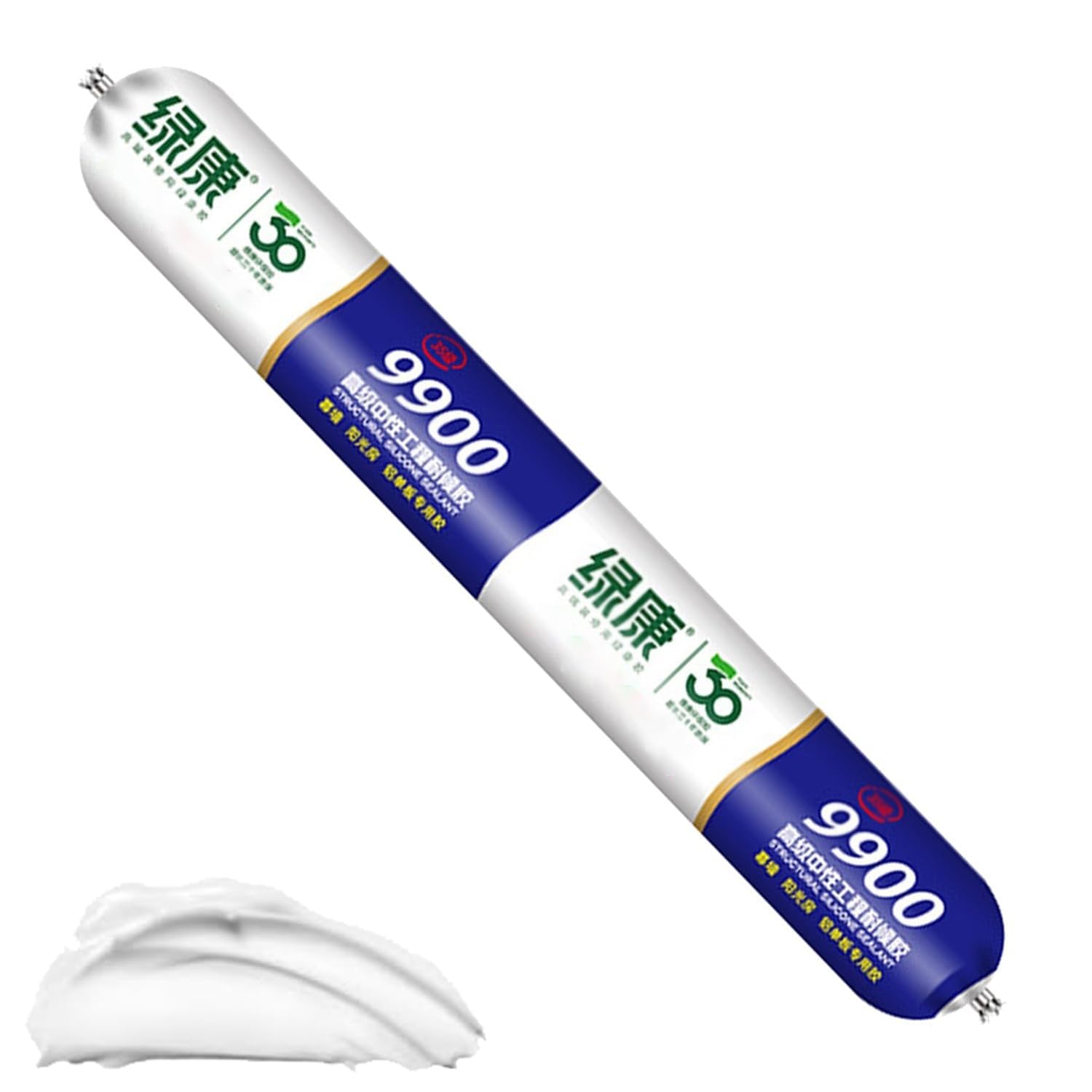9900 Sealant Waterproof, Mastic Silicone Étanche pour Fissures de Toiture et de Mur, Résistant à la Chaleur et aux Déchirures pour Intérieur et Extérieur (White,1PCS)