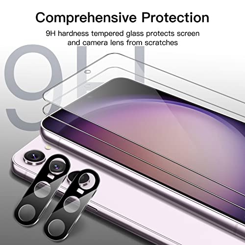 Image of JETech Screen Protector for Galaxy S23 Plus, 2+2 Pack