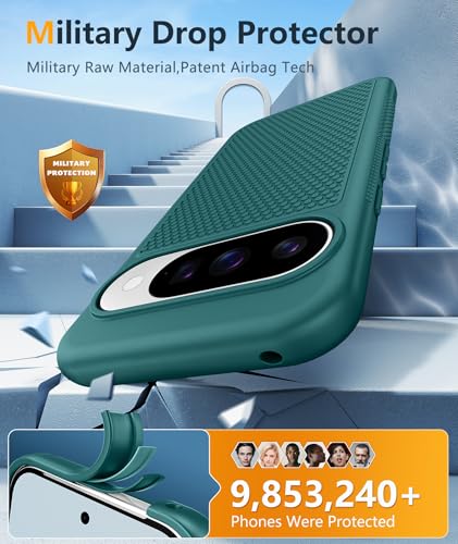 Image of FNTCASE for Google Pixel 10 Case: for Pixel 10 /10 Pro Phone Case with Screen Protector, Soft TPU Google 9 /9 Pro Military Grade Drop Protection Shockproof Protective Cover, Green