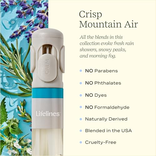 Lifelines Pen Diffuser, Crisp Mountain Air - 1mm Black Ballpoint Pen with Scented Essential Oil Blends – Aromatherapy Diffuser & Sensory Immersion Diffuse Aroma As You Write