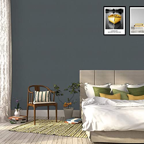 Image of HOME13 Matte Grey Wallpaper Peel & Stick Contact Paper Decorative Self Adhesive Vinyl Waterproof Wallpaper for Countertop Cabinets Wallpaper (24x72 Inch)