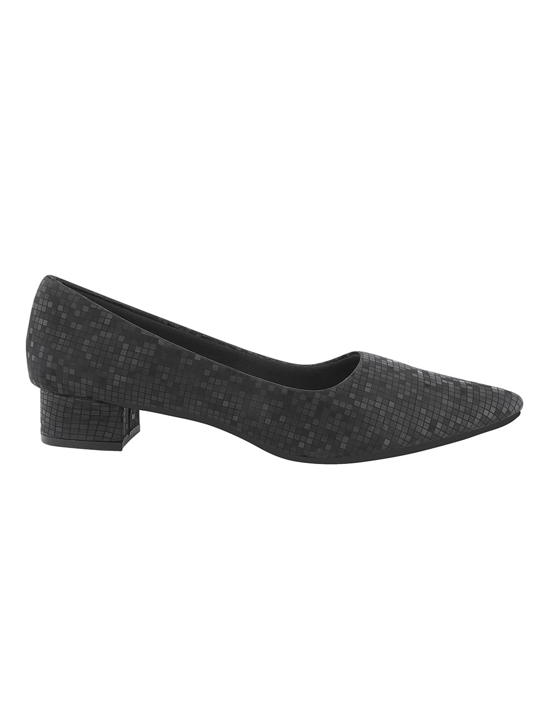 stylestry Women's Low Block Heel Pumps – Elegant Pointed Toe Slip-On Dress in Textured Finish – Comfortable Office & Formal Footwear-picture-18