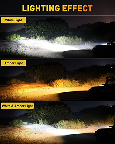 Naoevo 32 Inch 6 Modes Led Curved Strobe Light And Naoevo 7Inch Led Bar Lights 3 Modes With Drl/Flashing Light Modes Led Light Bar Kit For Jeep Pickup Truck Boat Tractor Golf Cart #TOP5