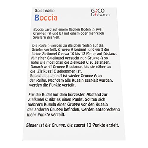 GICO Boccia Spiel aus Massivholz, 8 Kugeln, Durchmesser 7 cm -Made in EU- 3011 – Bild 4